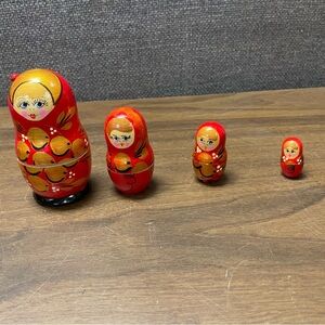 Red Matryoshka Nesting Dolls